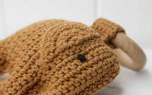 Coffee Crochet Elephant Toy