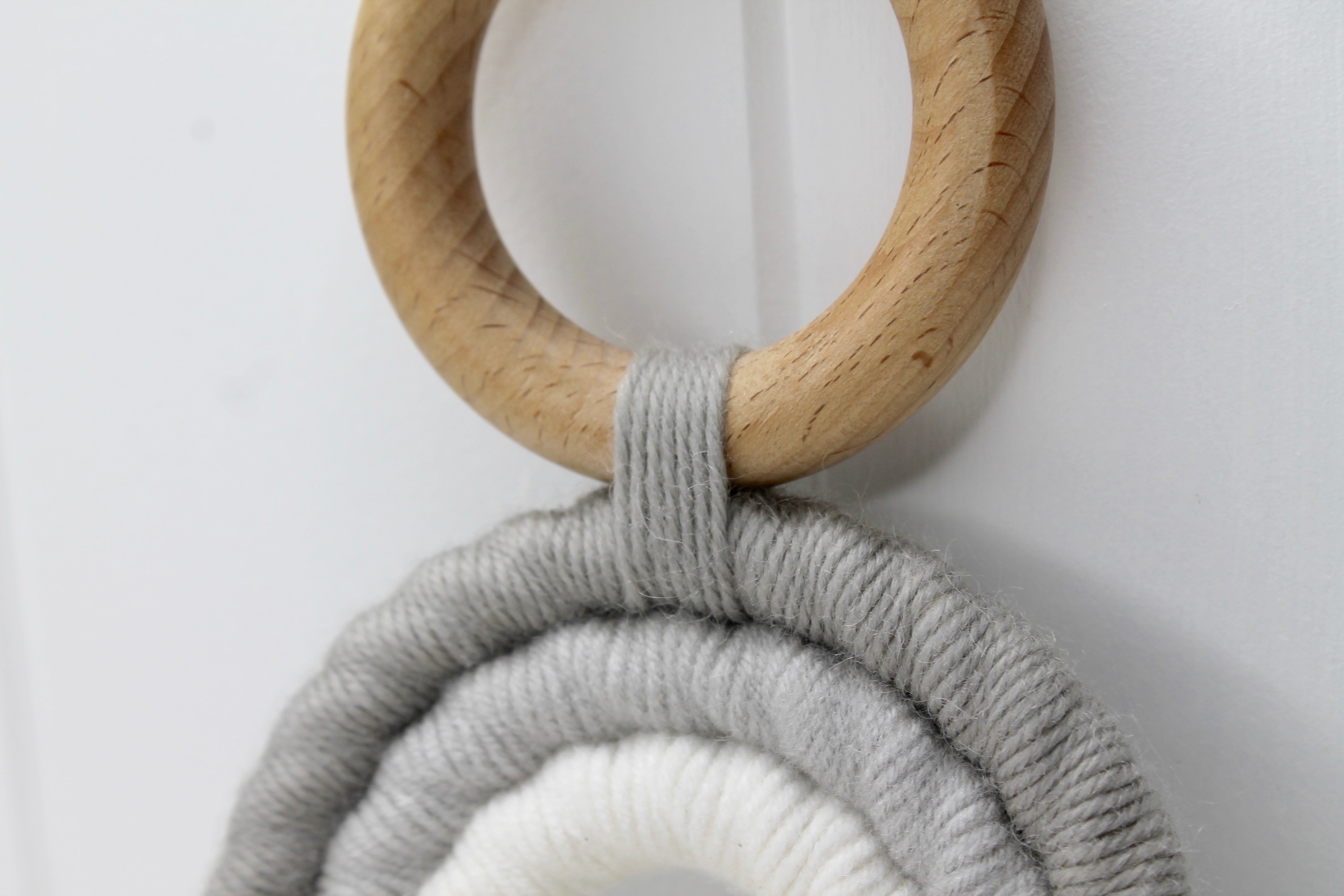 Grey Macrame Rainbow