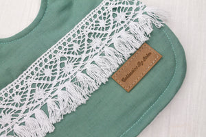 Ocean Linen Boho Lace Bib with Cotton Backing