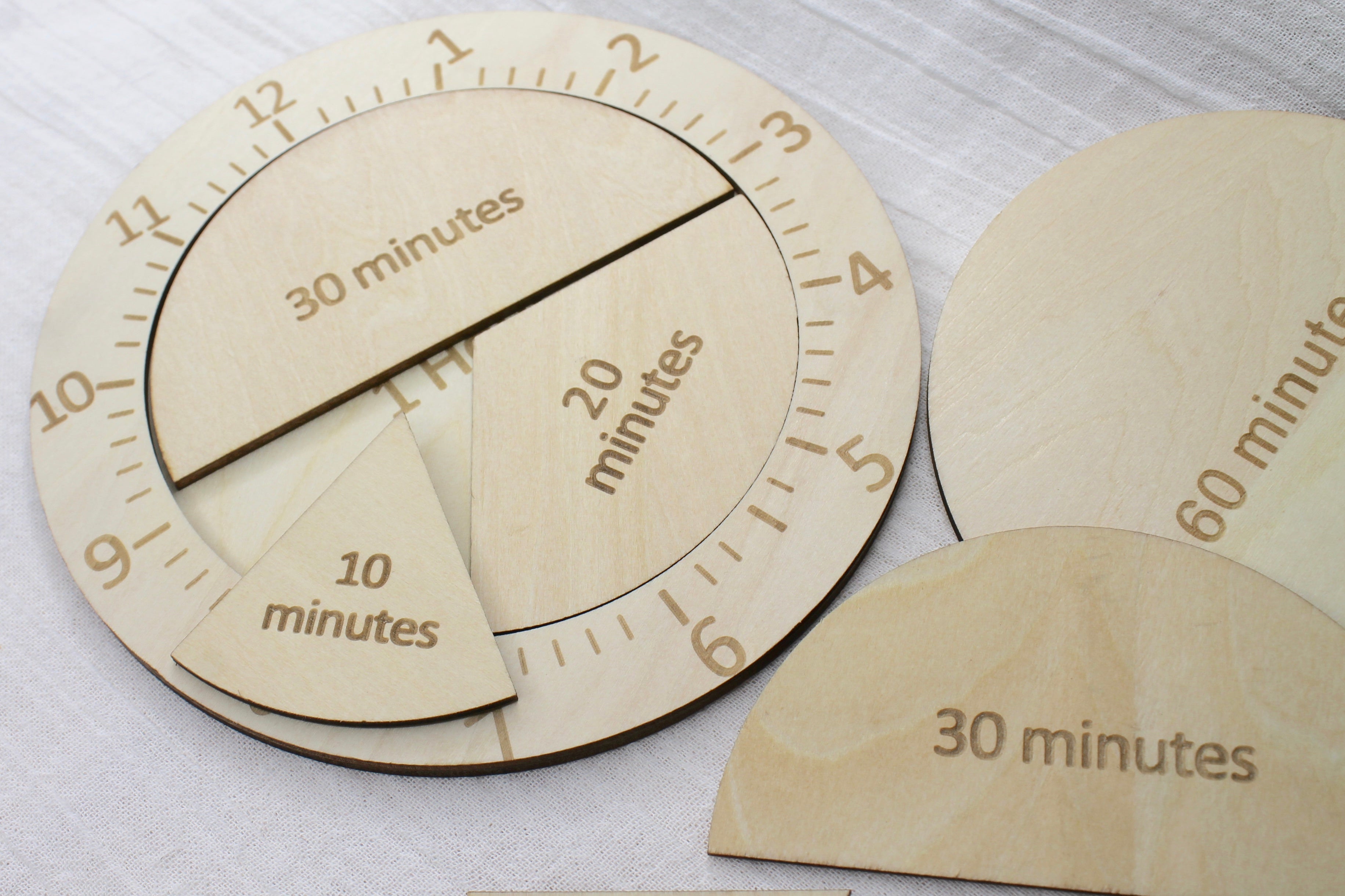 Wooden Time Fraction Clock