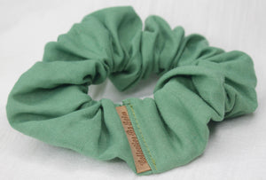 Medium Sage Linen Scrunchie