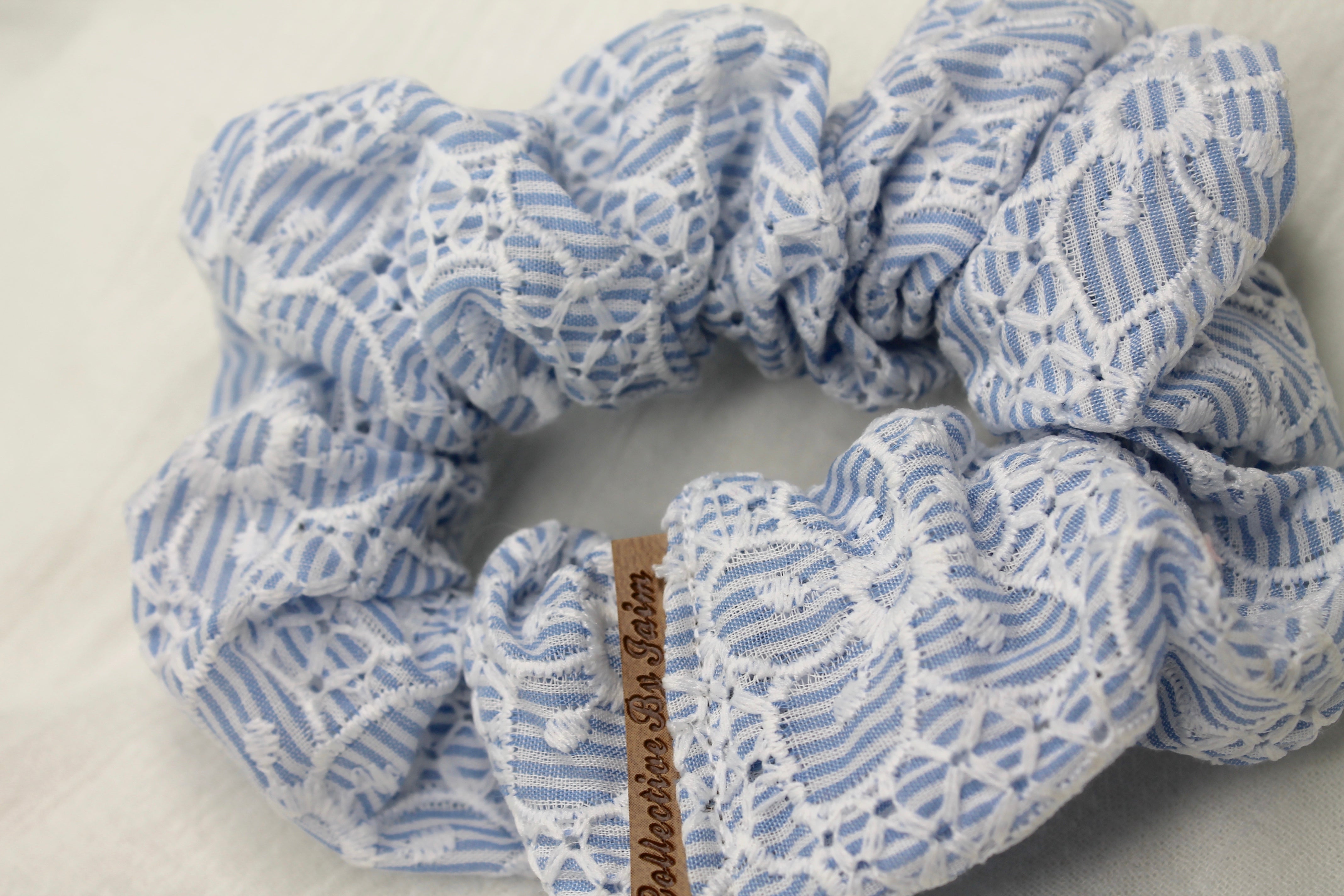 Small Nautical Embroidered Scrunchie