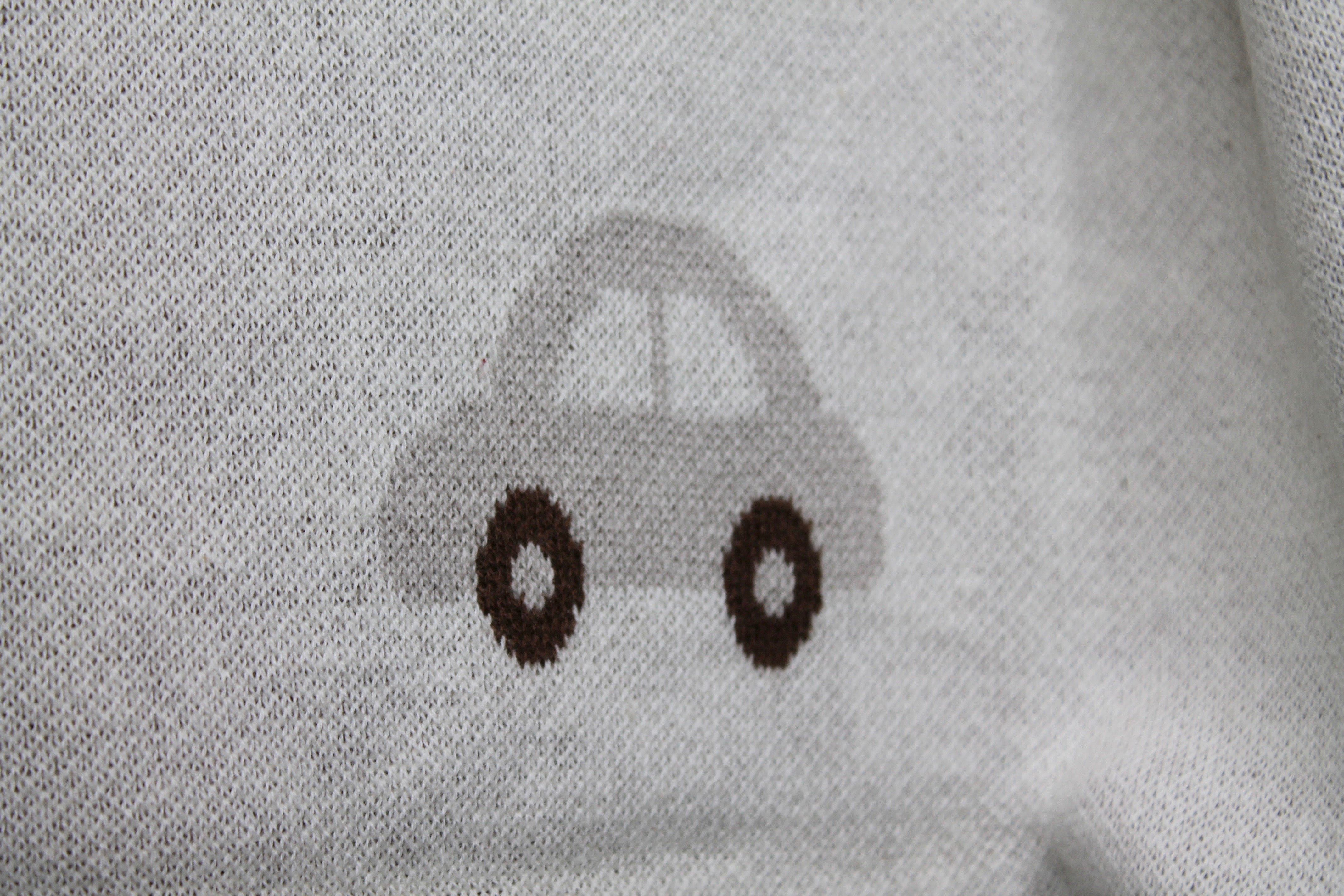 Knitted Cotton Blanket - Car