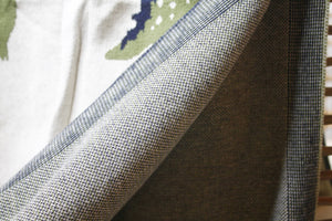 Knitted Cotton Blanket - Dinosaur