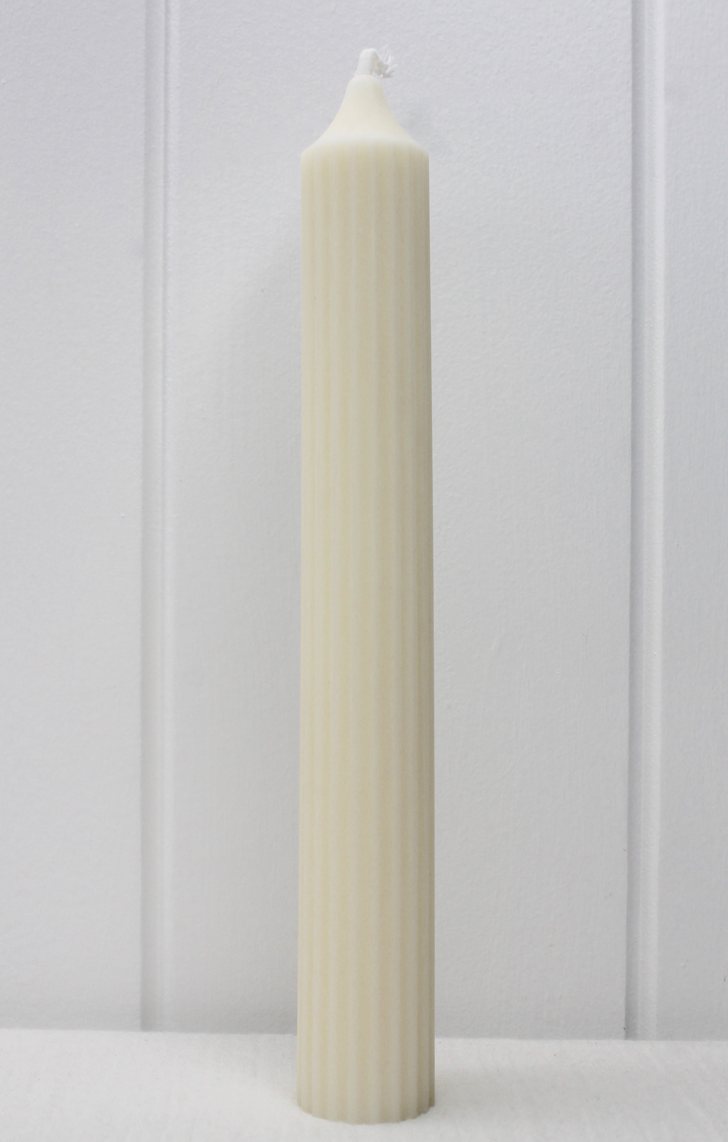 Cream Thin Pillar Candle