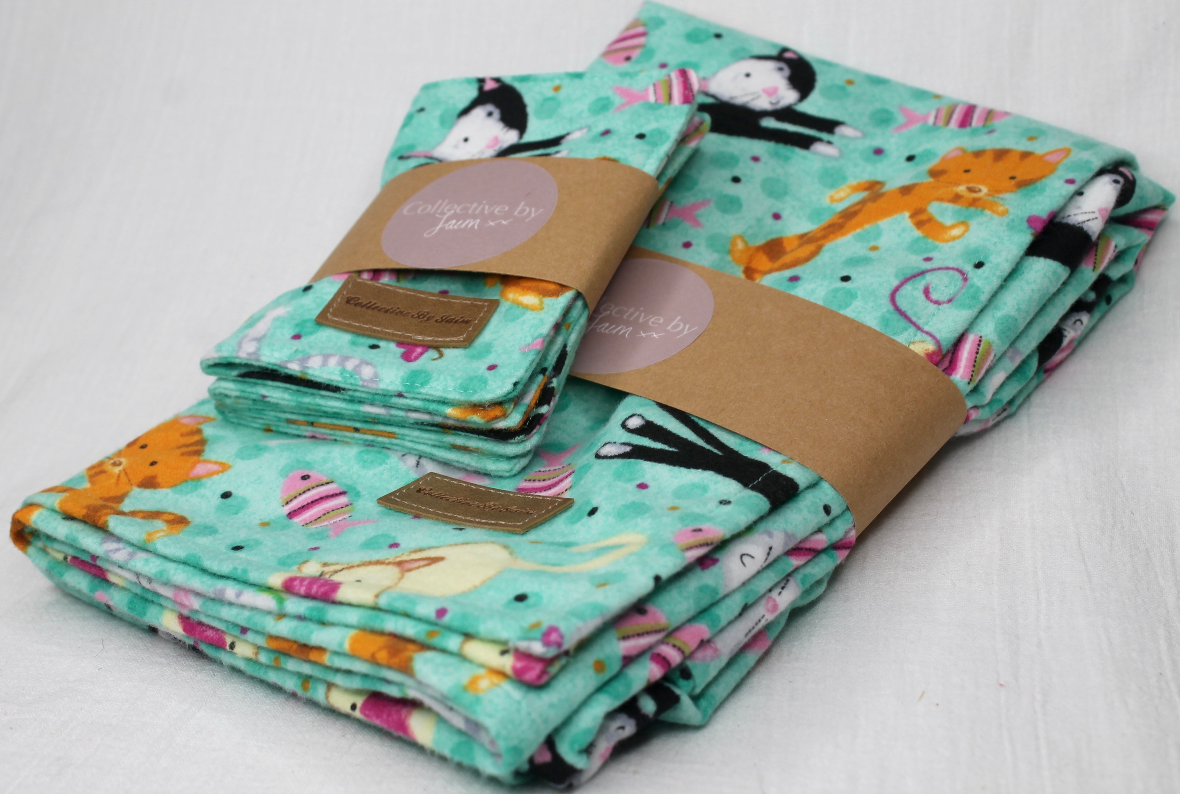 Cats At Play Nursery Blanket & Wipes Set