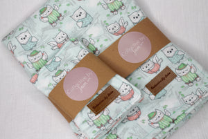 Bedtime Owl Flannelette Blanket & Wipes Set