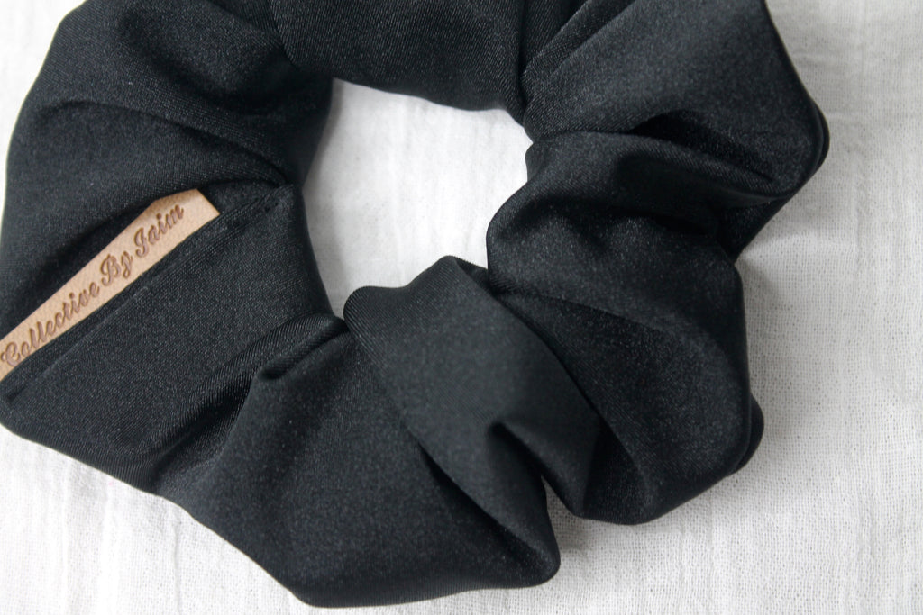 Small Black Lycra Scrunchie