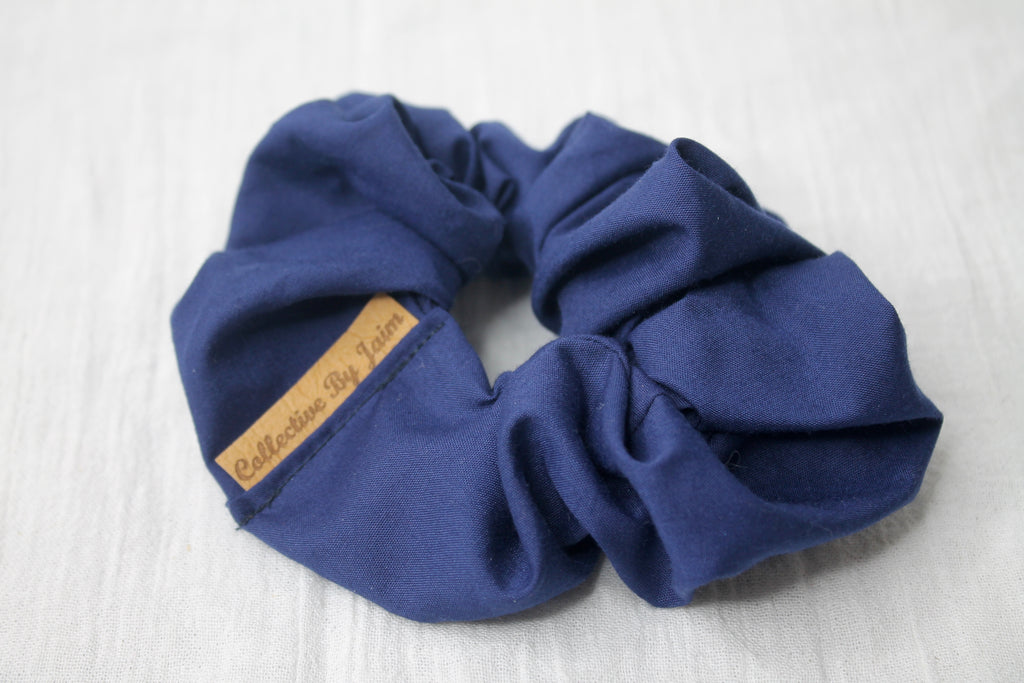 Small Navy Scrunchie