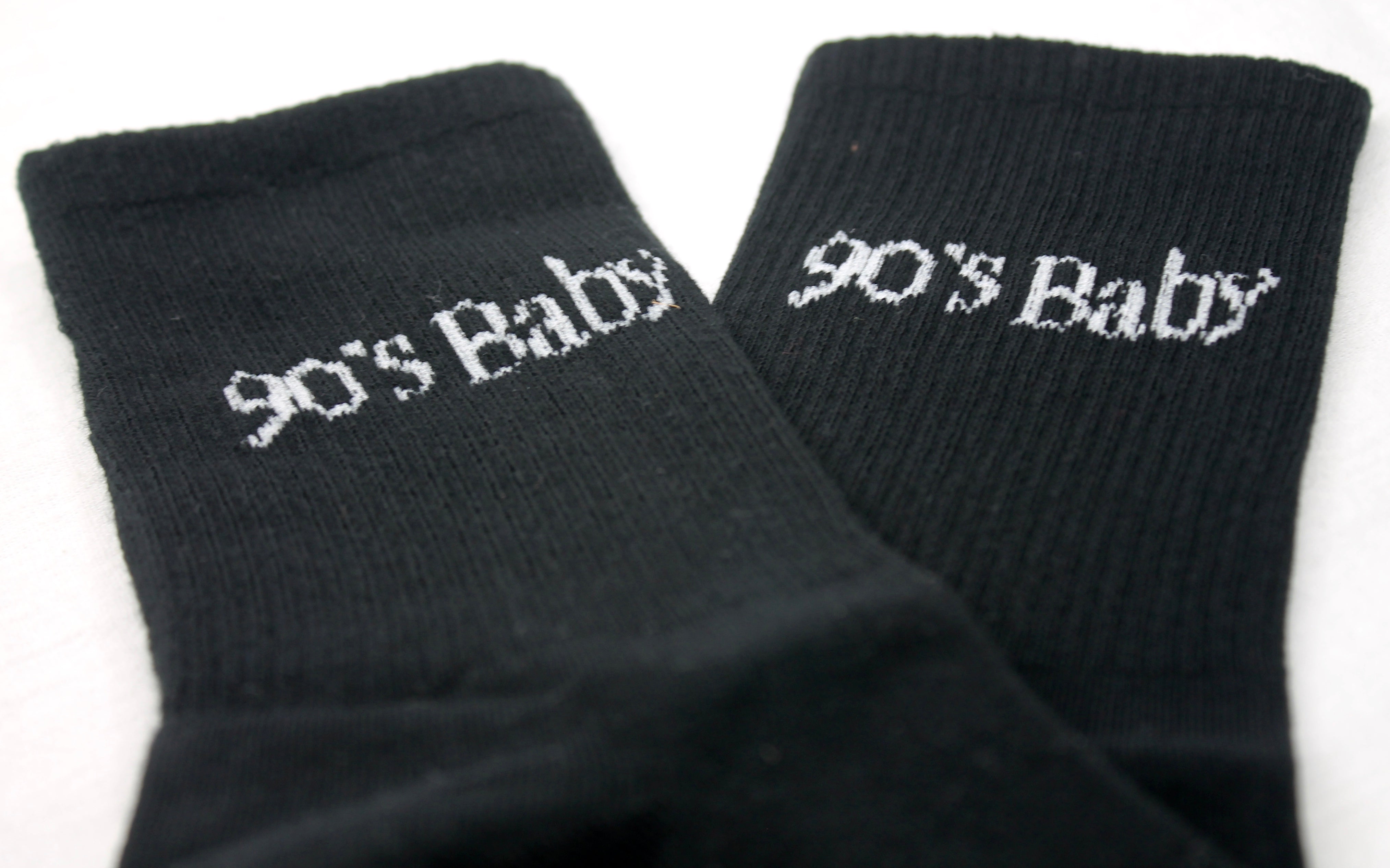 Crew Socks in Black '90's Baby