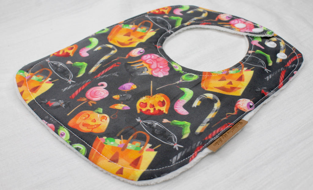 Trick or Treat Bib with Cotton Backing