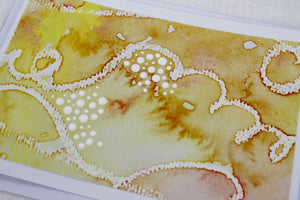 Yellow Watercolour Handmade Blank Card