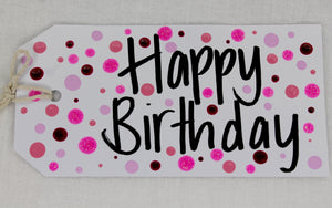 Pink Happy Birthday Handmade Blank Card Range