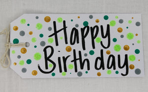 Green Happy Birthday Handmade Blank Card Range