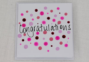 Pink Congratulations Handmade Card Range