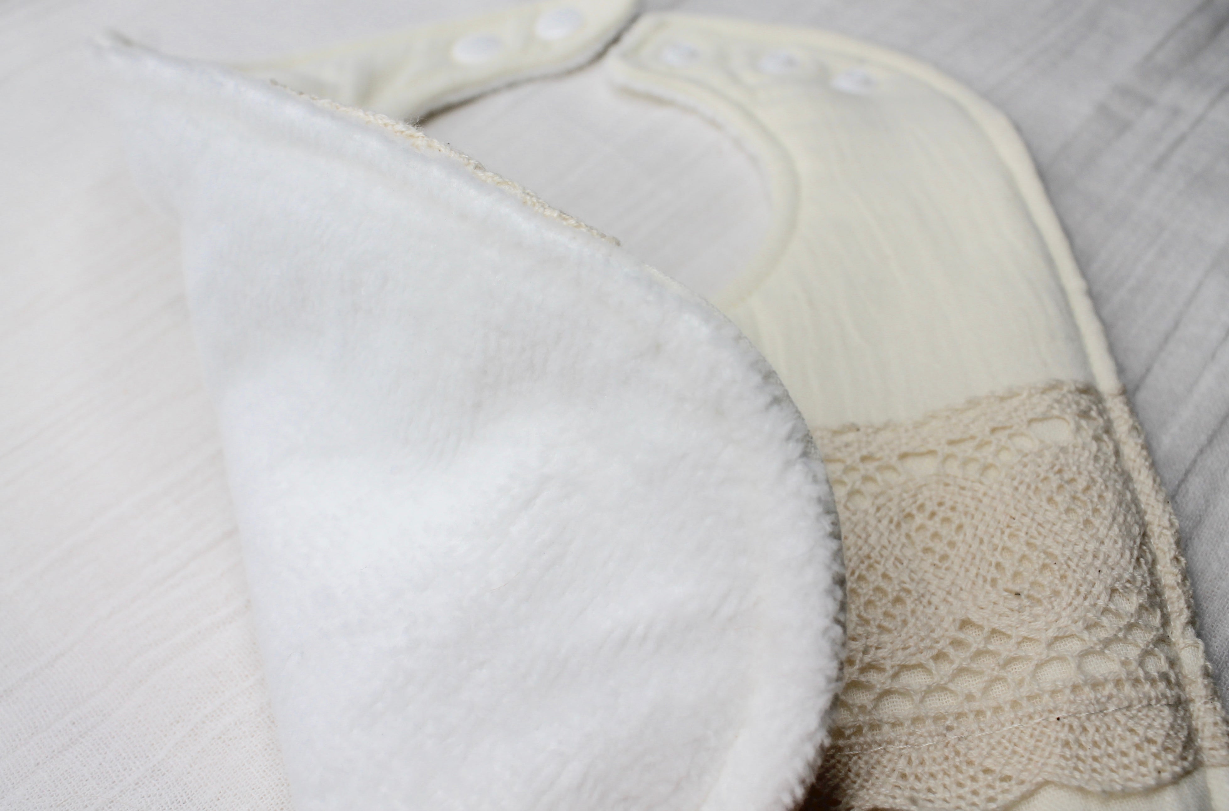 Cadence Lace Bib with Cotton Velour Backing