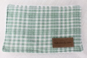 Rectangle Cleanser Wipe - Sage Embroidered Gingham