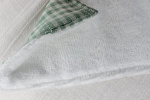 Rectangle Cleanser Wipe - Sage Embroidered Gingham