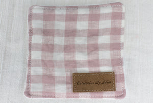 Square Cleanser Wipe - Dusty Pink Gingham