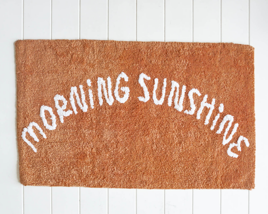 'Morning Sunshine' Bath Mat in Rust