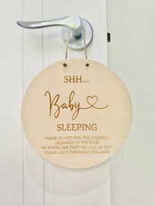 Shh.. Baby Sleeping Please Do Not Disturb Sign