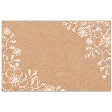 White Double Floral Border Gift Card