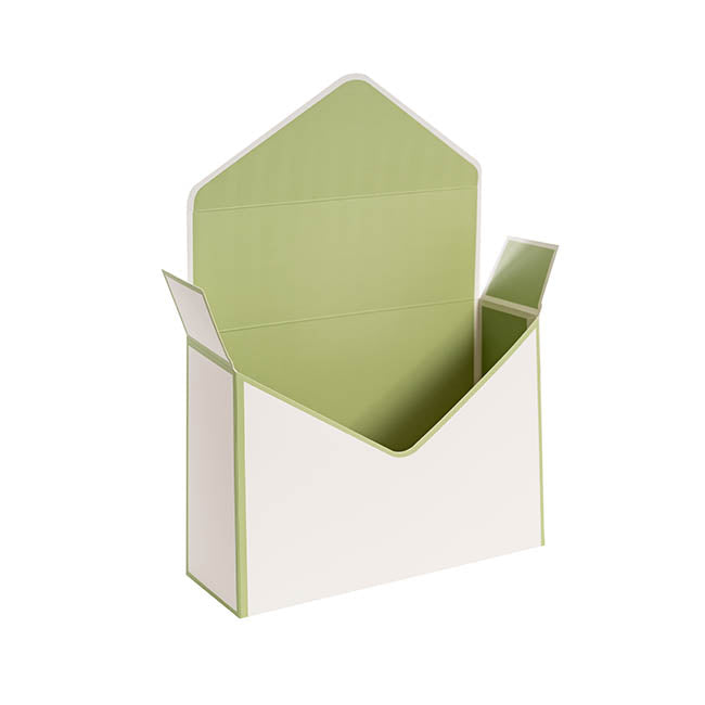 Envelope Box White & Sage Green