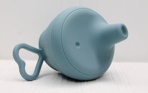Dusty Blue Silicone Sippy Cup Lid