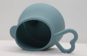Dusty Blue Silicone Sippy Cup Lid