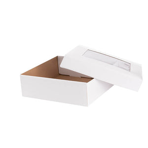 White Square Box with Window Lid